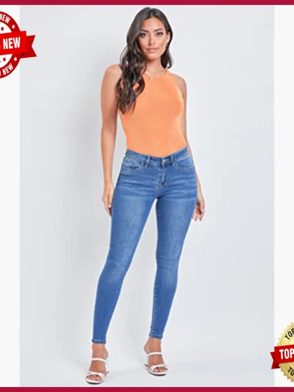 Mid-Rise Wannabettabutt Skinny Jeans 29in Inseam Stretchy_5